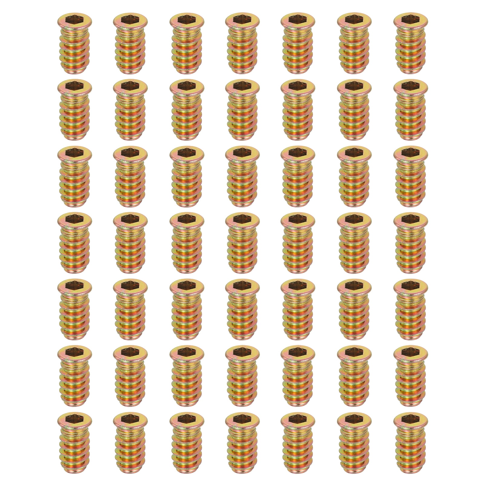 Drive Insert 58Pcs Threaded Inserts Nuts, M6x20mm Hex Socket Drive Nut Inserts for ...