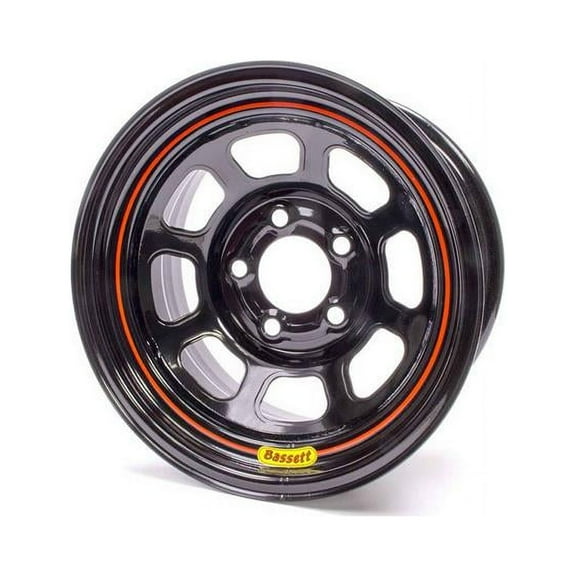 58S55 Spun Wheel - 15 x 8 in. - 5 x 5 in. - Black - 5 in. Back Spacing