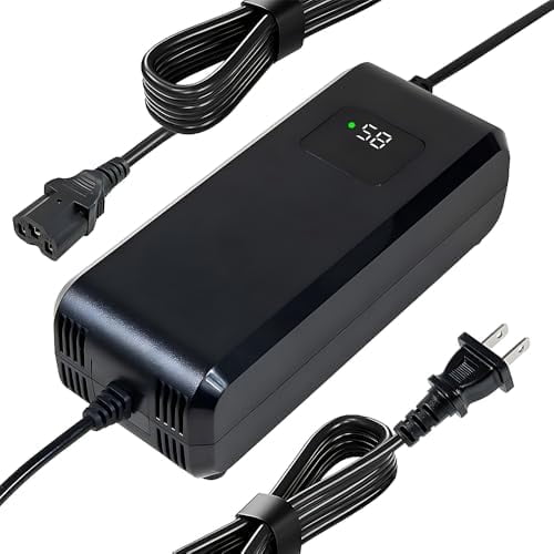 58V 4A Lead Acid Battery Charger for 48V 20Ah GLE AGM Lead Batteries Pack,Smart AC Charger Adapter with Display Built-in Fan 3pin Plug$$Sport & Recreation Other