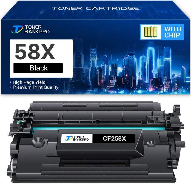 58X CF258X Black Toner Cartridge (with Chip) M404n Compatible for HP