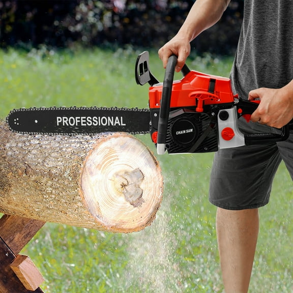 58cc 2kw Petrol Chainsaw, Air-cooled, 2-Stroke Handheld Petrol Chain Saws, 20 Inch Gasoline Chainsaw for wood cutting, forest felling, tree pruning