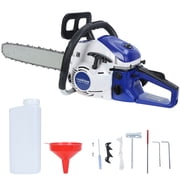 58cc Gas Chainsaw, 20 Inch Gas Powered Chainsaw, 2-Cycle Handheld Gas Chain, High-Power Logging Saw for Wood Cutting and Tree Trimming-Blue