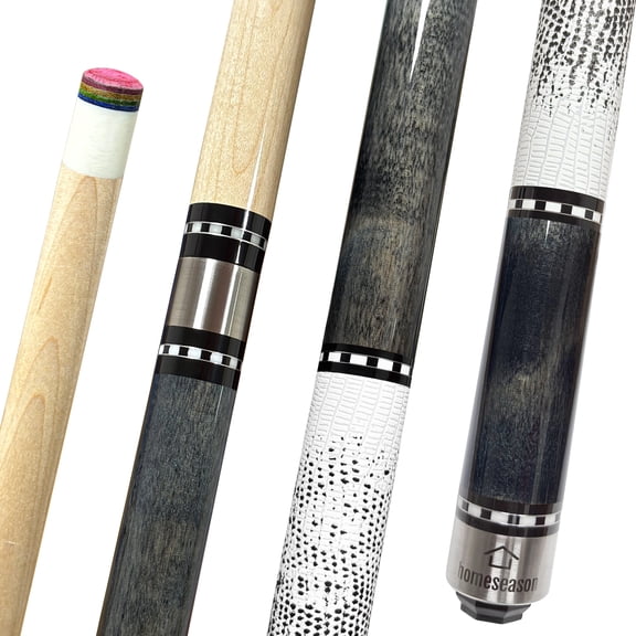 58in Pool Cue Stick Canadian Maple Wood 13mm Tip - 21oz Perfect for Precision Play, Low Deflection Pool Cue for Enhanced Accuracy