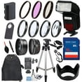thumbnail image 1 of 58mm 17 Piece Accessory Kit for Canon EOS 70D, 80D, 7D Mark II DSLRs with Replaceable LP-E6 Battery, Automatic LED Flash, 16GB Memory, HD Filters, Backpack, Auxiliary Lenses & More, 1 of 6