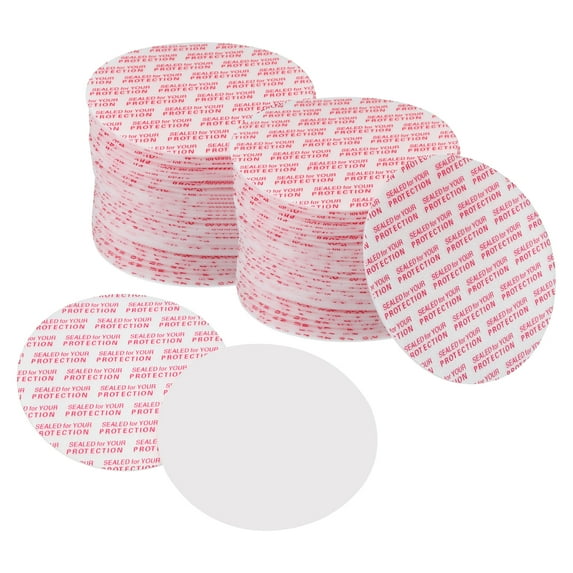 58mm/2.26inch Foam Lid Liner, 300Pcs PS Resistant Pressure Sensitive Seal White Red