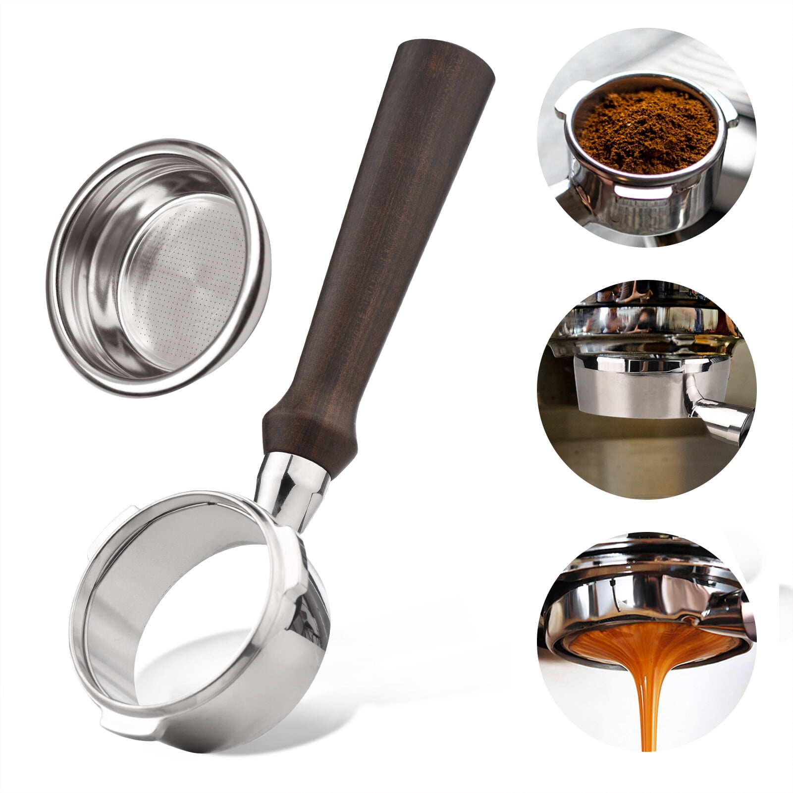 Normcore Filterdragerbakje, 58 mm, koffiefilter, microzeef, filterbakje, dubbellaags, 304 roestvrij staal, 0,8 mm dikte, wordt geleverd met een 58,5 mm puck screen, 20 gram