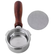 58mm Bottomless Portafilter with 3 Ears for Espresso Machines   Stainless Steel Filter Basket and Puck Screen for Better Extraction and Consistent Coffee Shots