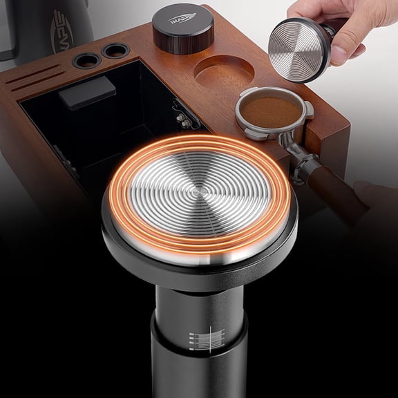 58mm Calibrated Espresso Tamper with 20-35lbs Adjustable Pressure,  Barista Tamping Tool