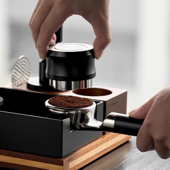 58mm Espresso Coffee Bottomless Portafilter, Compatible for E61, Flair 58, ECM, Rocket, Sanremo, Synesso, VBM Coffee Machines, with 18g Filter Basket & 0.3mm Holes