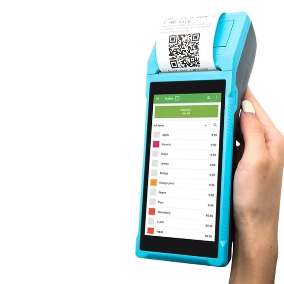 58mm Handheld 8.1 PDA Printer Mobile Receipt Bill Smart Thermal Printer 5.5 HD Inch Touch Screen ,Fast-Drying Ink with Crisp Output