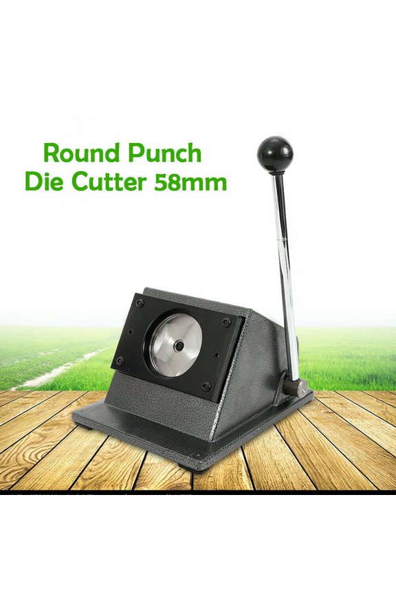 58mm Manual Round Punch Die Cutter, Graphic Special Button Card Badge Maker for DIY