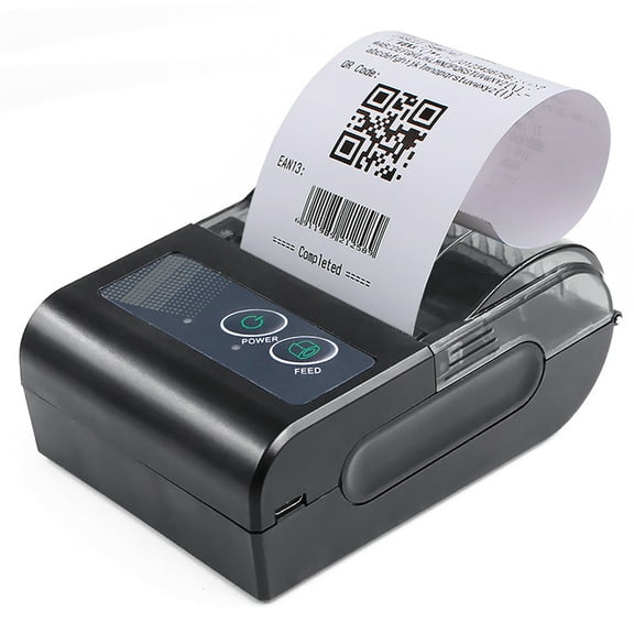 58mm  Portable Thermal Printer Wireless Lable Receipt Shipping Exrpress Printer USB BT Connection Support ESC/POS Command Compatible with Windows Android iOS for Supermarket Store Restau