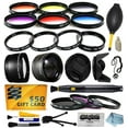 thumbnail image 1 of 58mm Pro Lenses Filters Kit includes 0.43x + 2.2x Lens, UV, CPL, Warming,6 Piece Color Filter, Macro Close Up Set, Lens Hood and more for Canon EOS 5D Mark 2 3 II III 5DMII 5DMIII, 1 of 9