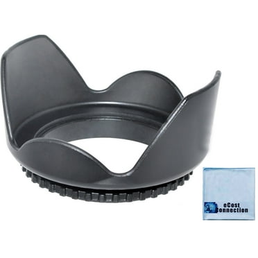 58mm  Pro Series Hard Tulip Lens Hood for DSLR Cameras  & an eCostConnection Microfiber Cloth