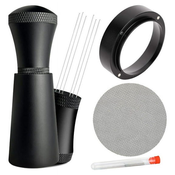 58mm WDT Tools Puck Screen Espresso Dosing Funnel Stainless Steel Needles Coffee Stirrer Distribution Tool
