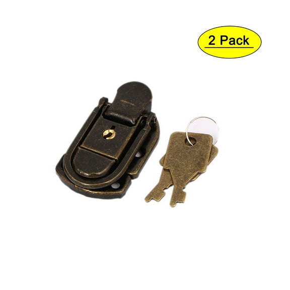 58mmx35mmx12mm Spring Draw Toggle Latch 2PCS f Chest Box Case Trunk