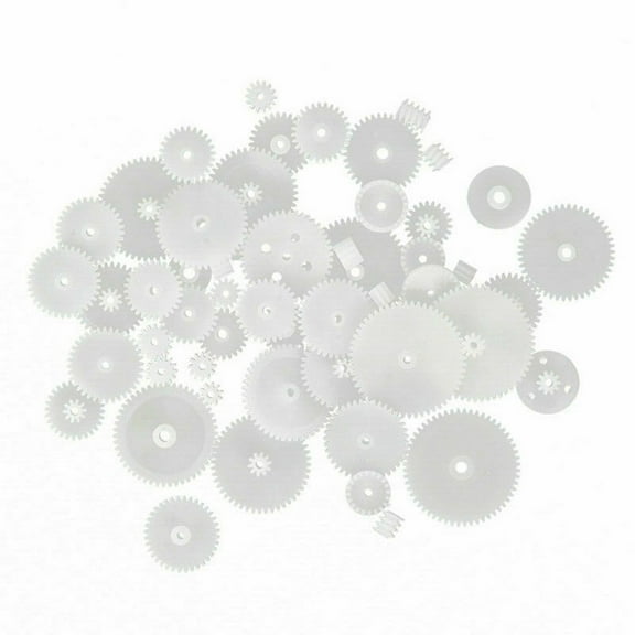 58pcs DIY Plastic Gear Pack Set Modulus 0.5, Different Inner Hole Sizes Rc Maintaining Parts