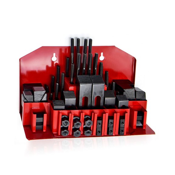 58pcs Milling Machine Clamping Set Mill Clamp Kit Universal Fixture Screw Set Pressure Plate Processing Parts ,DIY Tools
