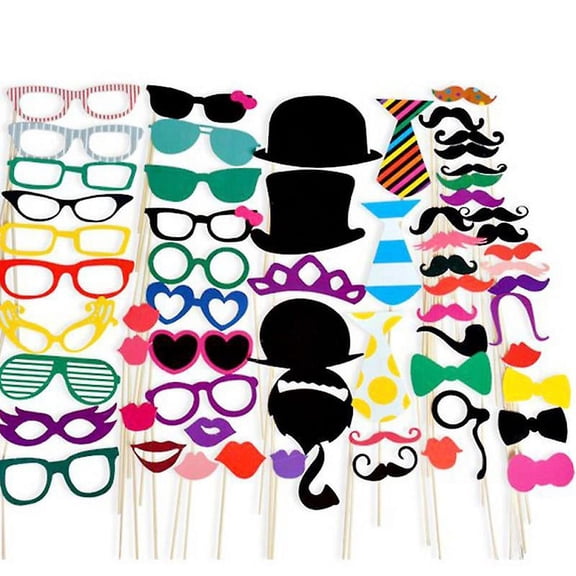 58pcs Photo Booth Props