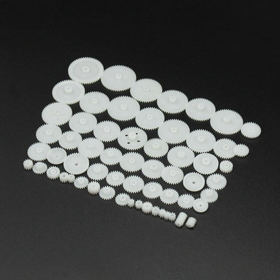 58pcs Plastic Gears M0.5 For Motor Robotics Model Shaft Part DIY Helicopter Car