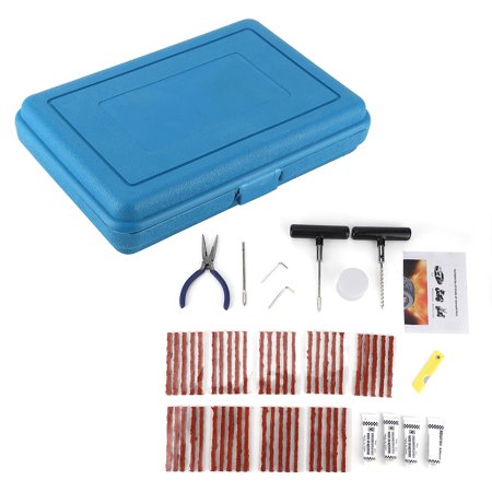 58pcs Tyre Repair Tool Kit Car Motorcycle Electric Bike Tire Repairing Set Industrial Supplies