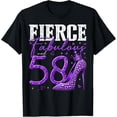 thumbnail image 1 of 58th Birthday Fierce Fabulous and 58 Year Old Gifts Heels T-Shirt, 1 of 5