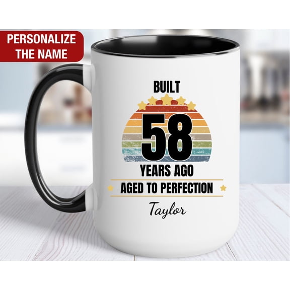 58th Birthday Gift Personalized Mug Built 58 Years Ago Gift for 58 Year Old Birthday 58th