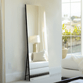 thumbnail image 1 of KOSMONIA 58x18" Frameless Full Length Mirror,High Strength Tempered Glass Full Body Mirror,Luxury Floor Standing Mirror Wall-Mounted Modern Dressing Mirror for Bedroom,Cloakroom,Rectangle Color Black, 1 of 8