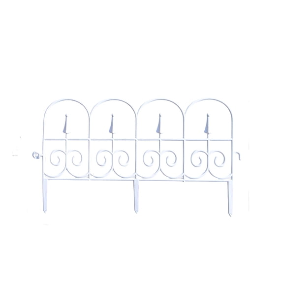 58x34cm European Style Garden Fence, Small Yard Landscape Picket Barrier, Decorative Edging Fence for Outdoor Lawn Flower Bed Courtyard Patio Decor