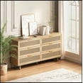 thumbnail image 1 of 59.06"6-Drawers Rattan Storage Cabinet Rattan Drawer,for Bedroom,Living Room, Natural, 1 of 8