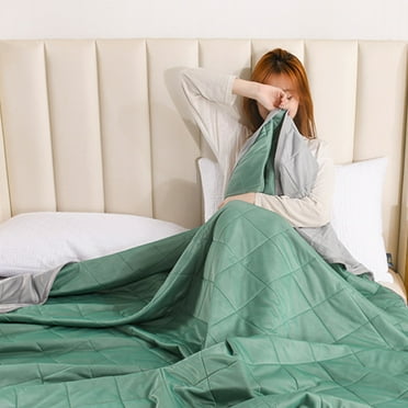 59.06*78.74 Inch Quilt, Skin-friendly Plain Printed Cool Silk Summer Quilt Breathable Lightweight AirConditioning Companion, Comfy Simple Style Soft Breathable Feel Bedding for All Seasons