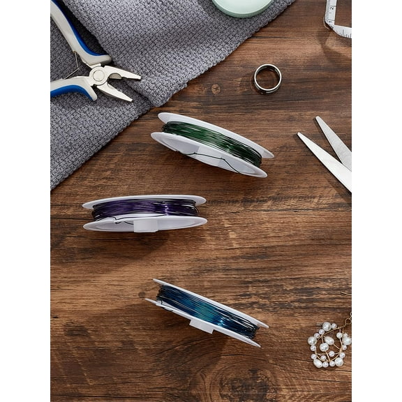 59.06 Feet 22 Gauge Round Copper Wire Round Copper Beading Wire Bendable Flexible Craft Wiring for Sculpting Armature Artistic Floral Garden Wrapping DIY Crafting Jewelry Making