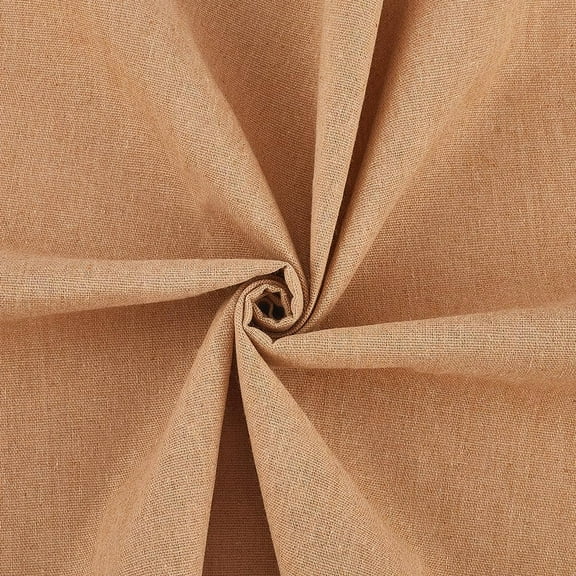 59.06 Inch Brown Cotton Linen Blend Fabric Embroidery Jute Cloth by The Yard Natural Flax Fabric Solid Color Cloth DIY