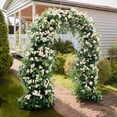 thumbnail image 1 of 59.06"W X 83.86"H Garden Trellis, Outdoor Wedding Arbor, Metal Arch Trellis with Stakes, Climbing Plants Arbor Party Decoration Décor, 1 of 10