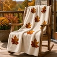 thumbnail image 1 of 59.06"x39.37" Fall Throw Blanket Thanksgiving Maple Leaves Blankets Soft Flannel Fleece Blanket for Couch Sofa, Winter Warm Bed Blankets, 1 of 6