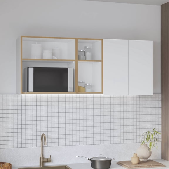 59.1" X 13.5" 24.4" Wall Cabinet With Four Shelves And Drying Rack - Suited For Different Applications 59" Wide Suitable Various Uses