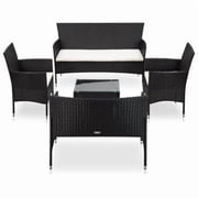 59.1 x 22.8 x 31.9 in. Outdoor Furniture Lounger Set, Black