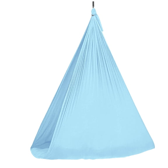 59*110" Aerial Yoga Hammock, Silk Aerial Yoga Swing Kit with 2000 lbs Load, Aerial Pilates Yoga Swing Set for Inversions Flexibility Core Strength, Includes Daisy Chain Pose Guide
