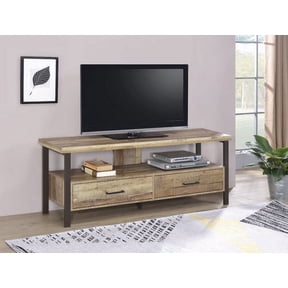 59" 2-drawer TV Console Weathered Pine