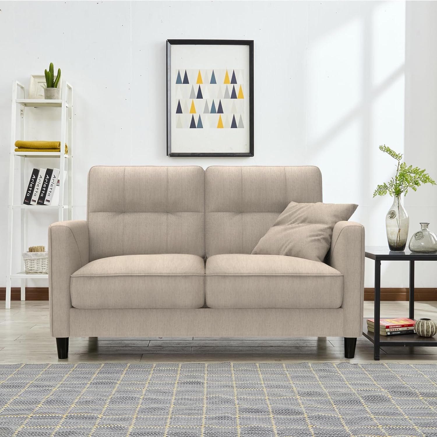 59" Loveseat Sofa for Small Spaces Seats for Bedroom Apartment Studio
