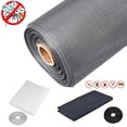 thumbnail image 1 of 59*39in Window Screens Mesh Replacement, DIY Durable Fiberglass Screen Mesh, Easy to Cut, High Density dustproof and Pollen Proof net Screen mesh for Door Patio Cover, Cage Garden, Black, 1 of 8