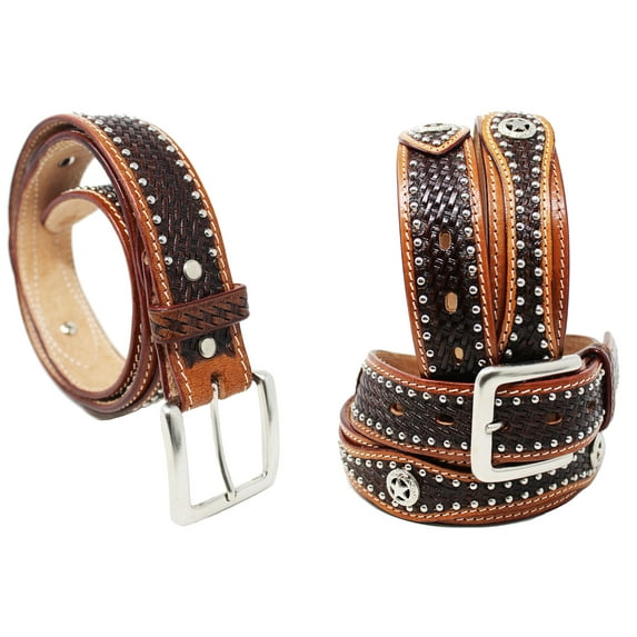 59-60 HEAVY DUTY HAND MADE BUFFALO HIDE LEATHER STICHED BELT 2623RS
