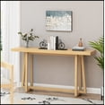 thumbnail image 1 of 59.84'' Console Table, Stylish Rectangular Entryway Table, Outdoor Console Table for Patio, Sturdy Construction Hall Table, Sofa Table for Hallway, Living Room, Bed Room and Patio, 1 of 8