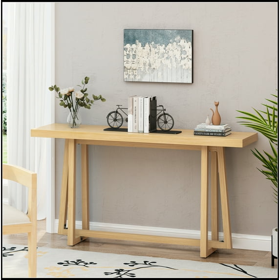 59.84'' Console Table, Stylish Rectangular Entryway Table, Outdoor Console Table for Patio, Sturdy Construction Hall Table, Sofa Table for Hallway, Living Room, Bed Room and Patio