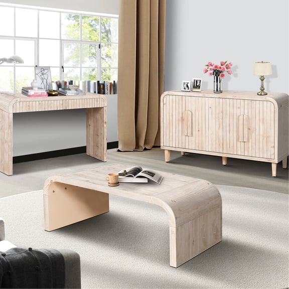 59'' American Design Corner Console Table / Ideal for Sofa Side and Entrance