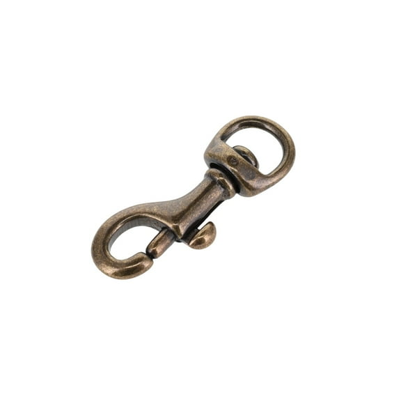 59 Antique Brass, Swivel Bolt Snap, Solid Brass-LL, 3/8"