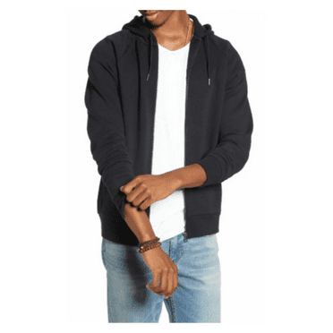 $59 BP. x Alex Costa Compact Fleece Zip Hoodie Cotton-Polyester Black  - XXL