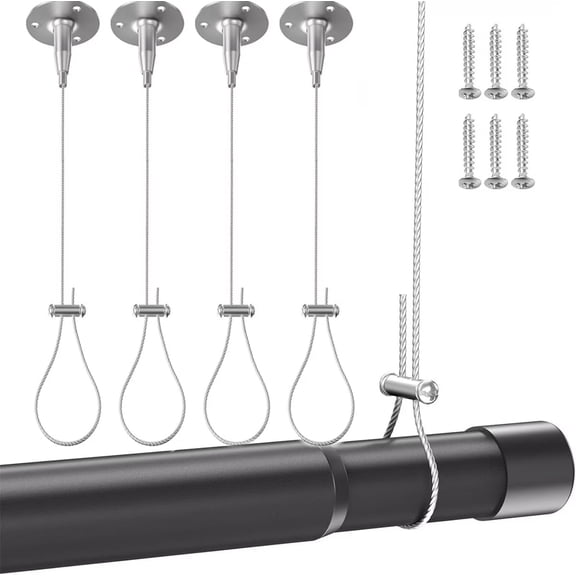 59" Ceiling Mounted Shower Curtain Rod Support Tutuviw 2 Pcs Adjustable Ceiling Suspension Holder with Screw for Shower Rods Sturdy Rustproof Stainless Steel Shower Ceiling Rod Support