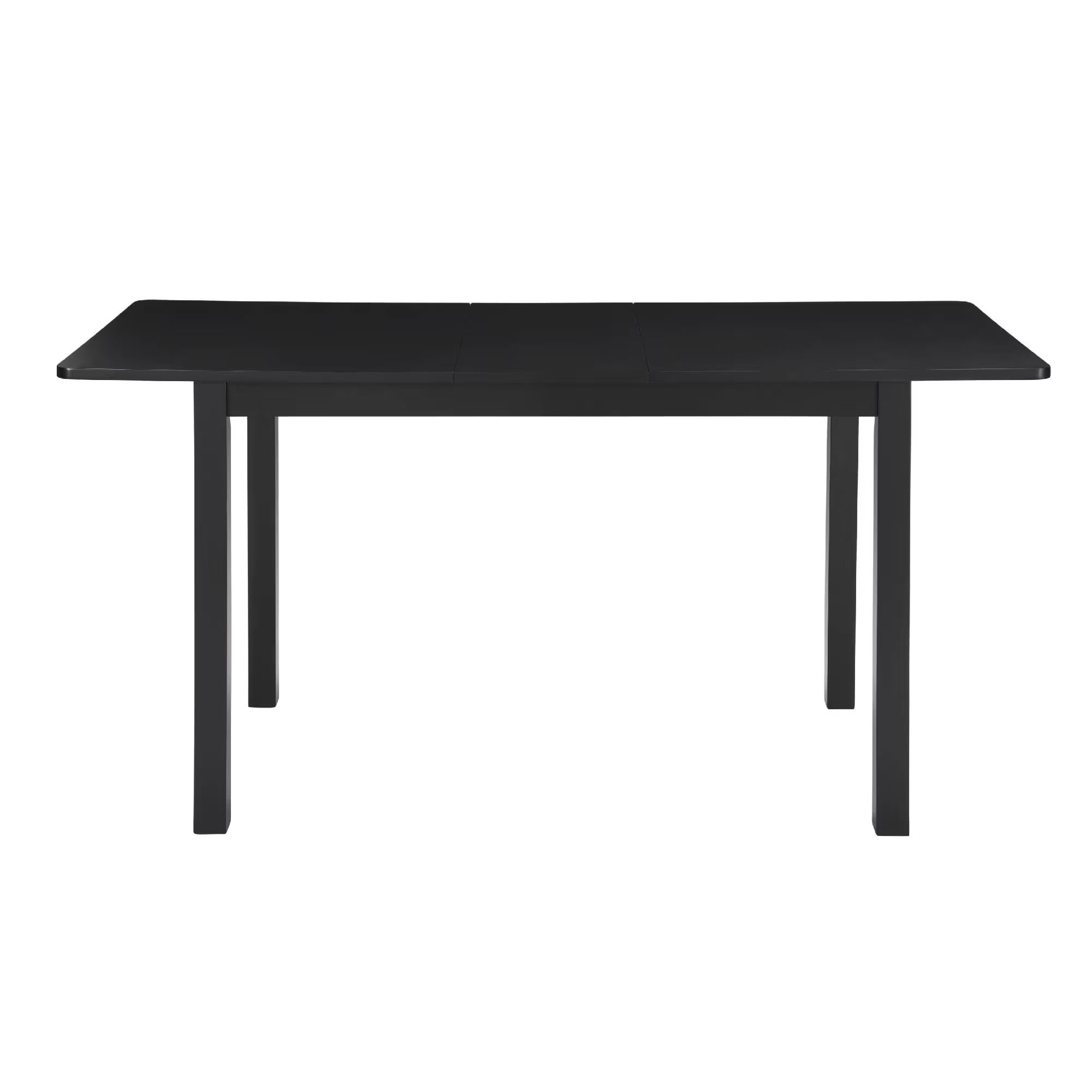 59" Extendable Dining Table, Modern Wooden Kitchen Table for 4-8 People, Expandable Dining Room Table, Multipurpose Home Office Desk for Small Space, Black