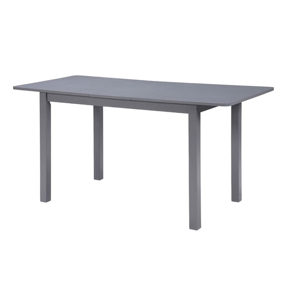 59" Extendable Dining Table, Modern Wooden Kitchen Table for 4-8 People, Expandable Dining Room Table, Multipurpose Home Office Desk for Small Space, Dark Gray